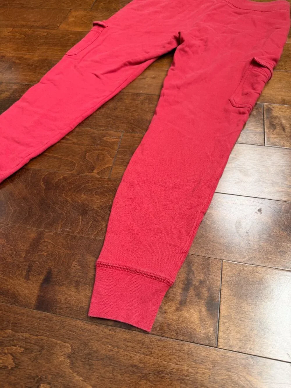True Religion Cargo Jogger Sweatpants, Red Cotton 34x28